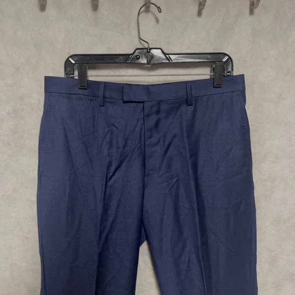 Banana Republic Pants Men 33X29 Blue Italy Barberis Canonico Super 110 Wool Luxe - Picture 3 of 12